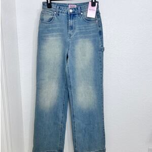 Juicy Couture Abbot Bedazzled Glitter Wide Leg Carpenter Blue 90s Women's Sz7/28
